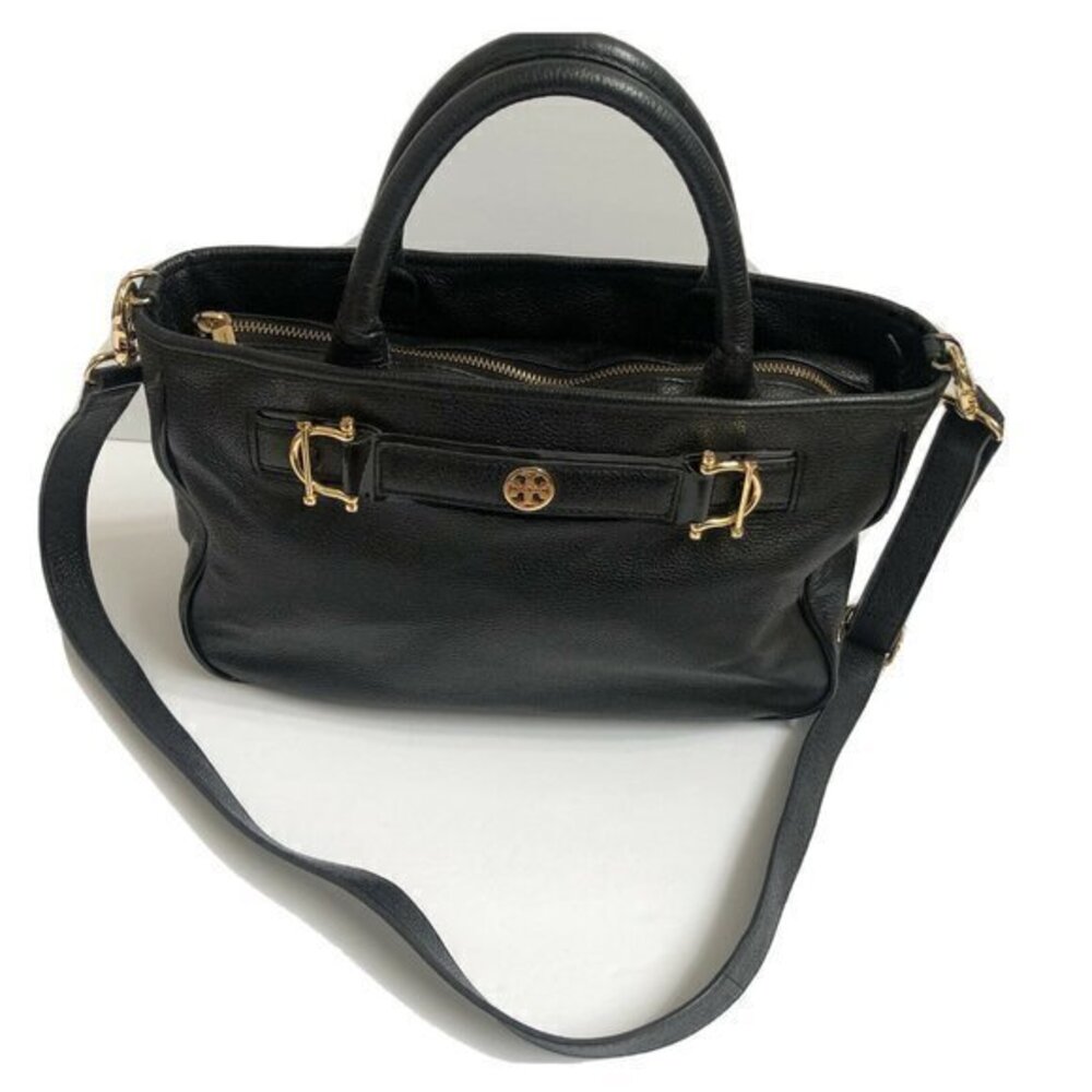 Tory Burch Handbag crossbody Satchel Leather Black